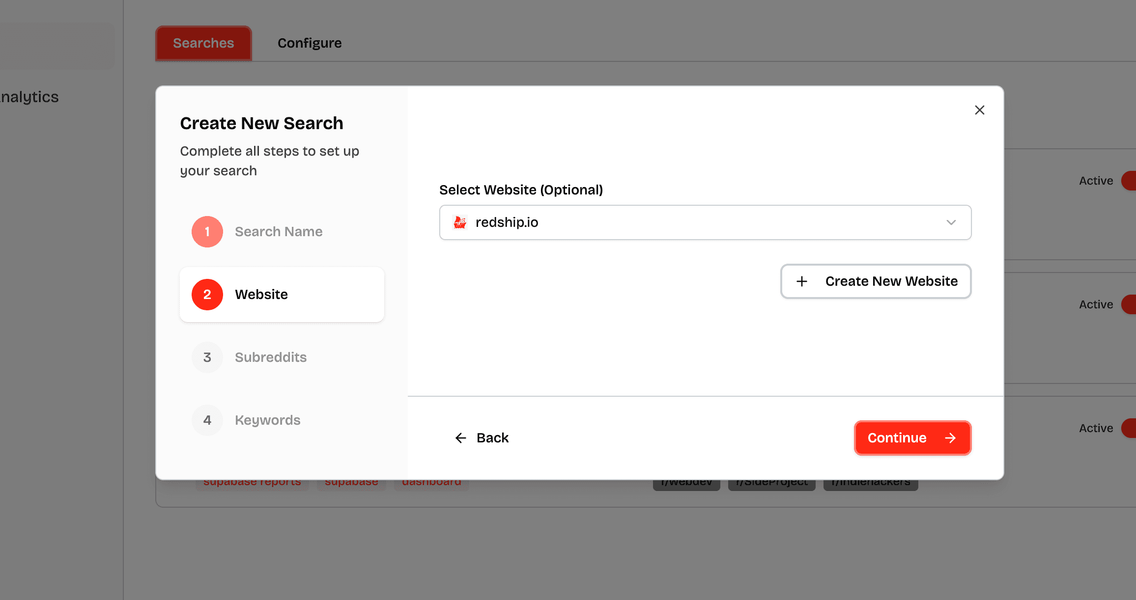Create Your Searches
